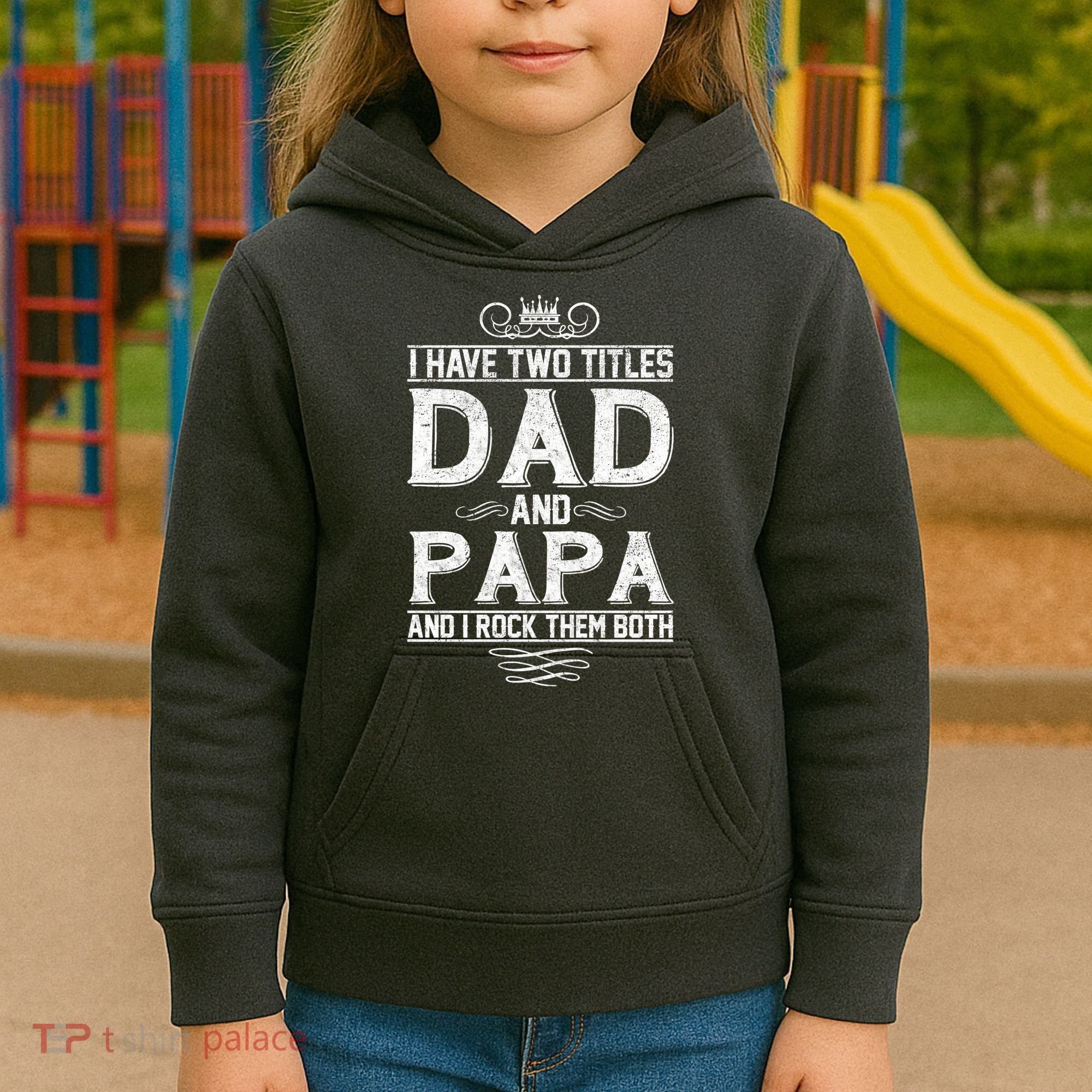 Dad And Papa Rock The Both Kids Hoodie