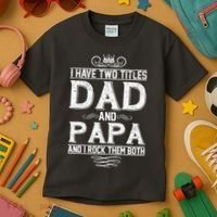 Dad And Papa Rock The Both Kids T-Shirt thumb 3