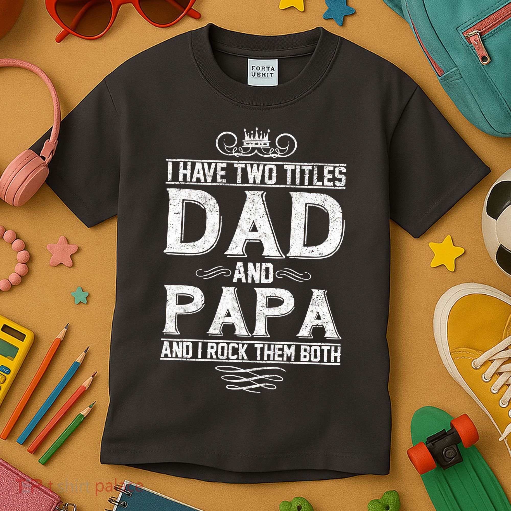 Dad And Papa Rock The Both Kids T-Shirt