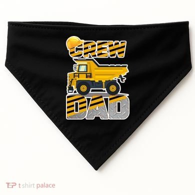 Dad Birthday Crew Construction Party USA-Made Doggie Bandana