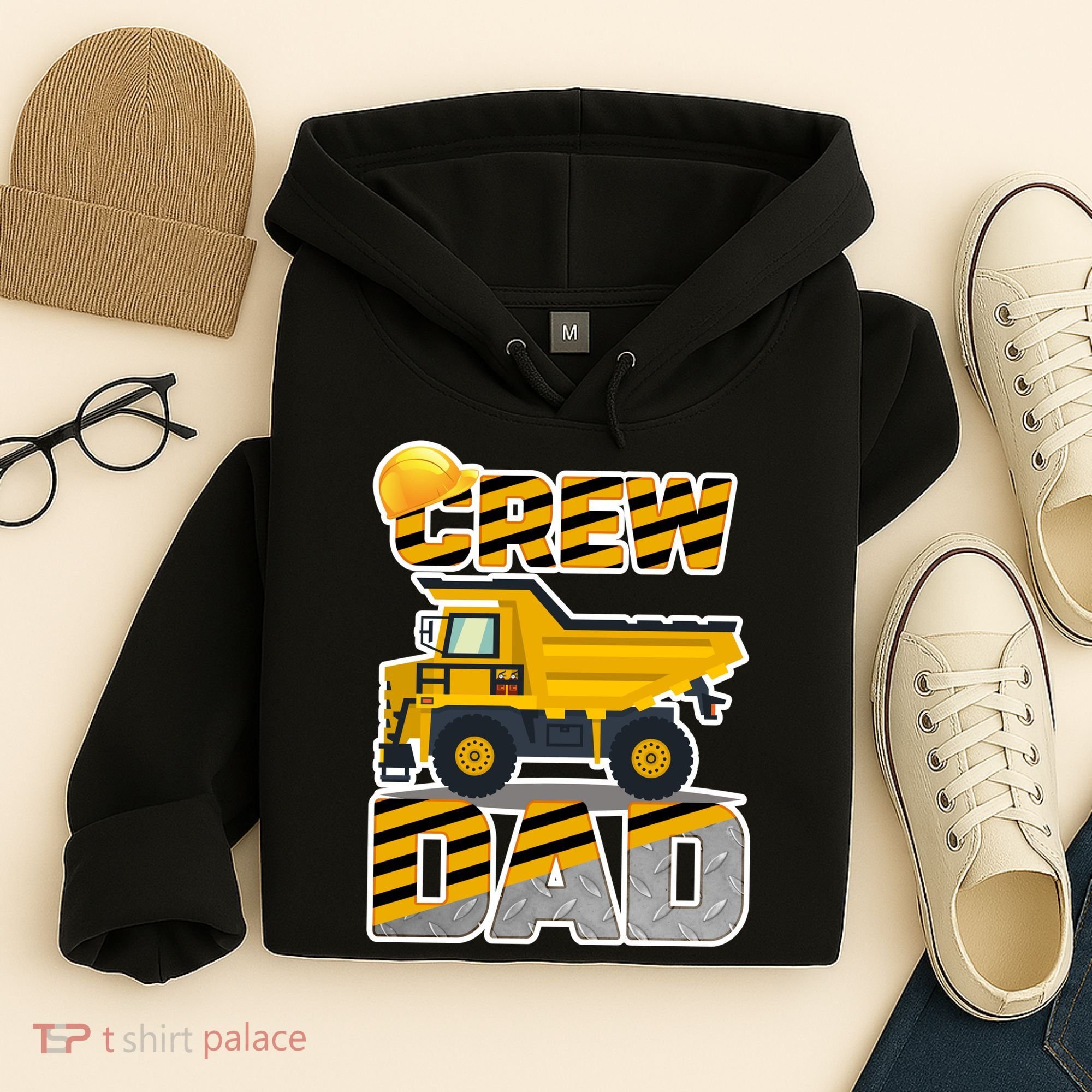 Dad Birthday Crew Construction Party Hoodie