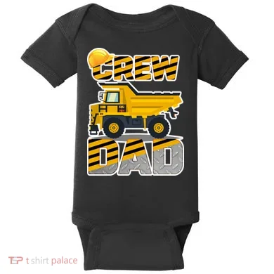 Dad Birthday Crew Construction Party Baby Bodysuit