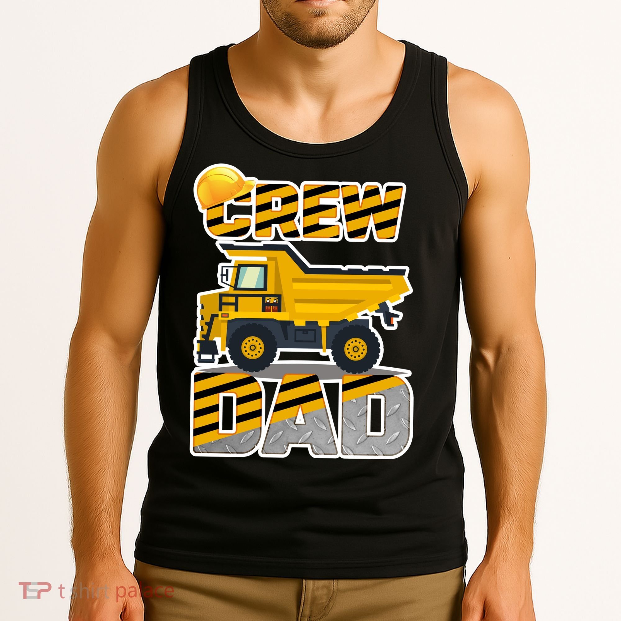 Dad Birthday Crew Construction Party Tank Top