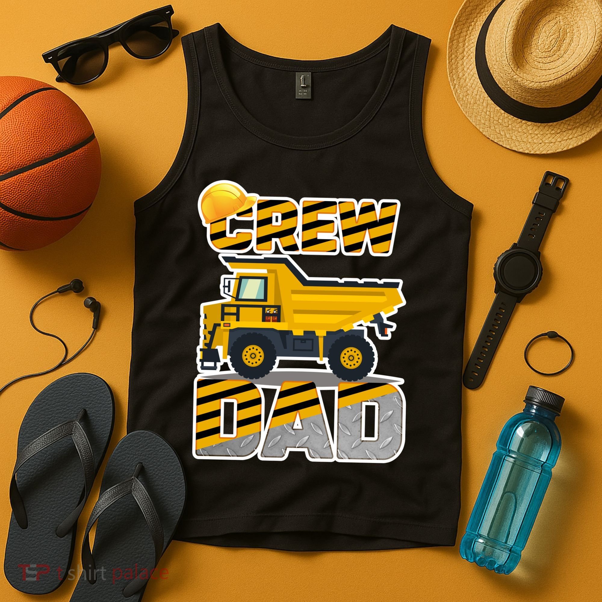 Dad Birthday Crew Construction Party Tank Top