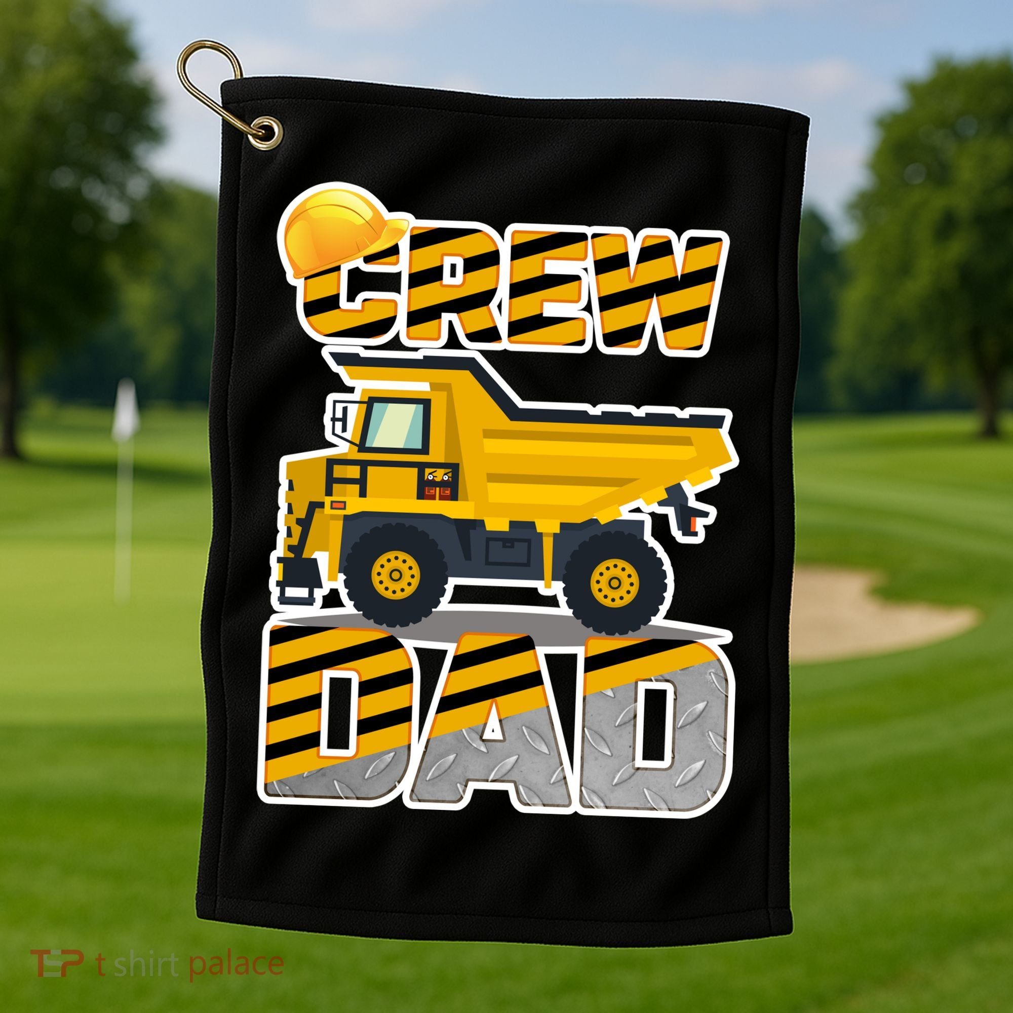 Dad Birthday Crew Construction Party Golf Towel