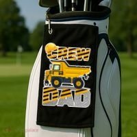 Dad Birthday Crew Construction Party Golf Towel thumb 2