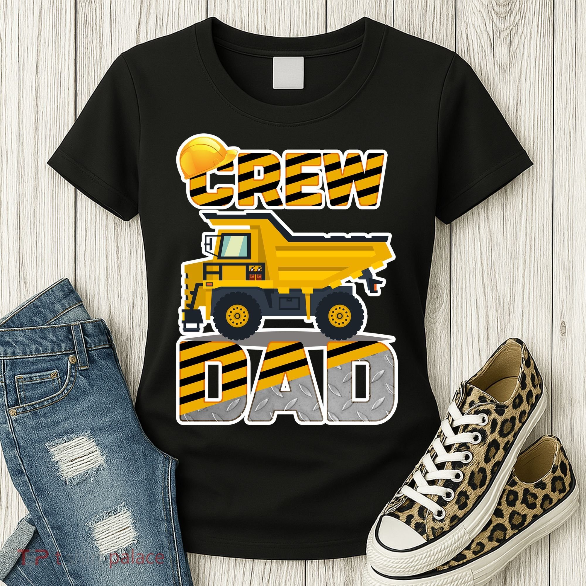 Dad Birthday Crew Construction Party Women's T-Shirt