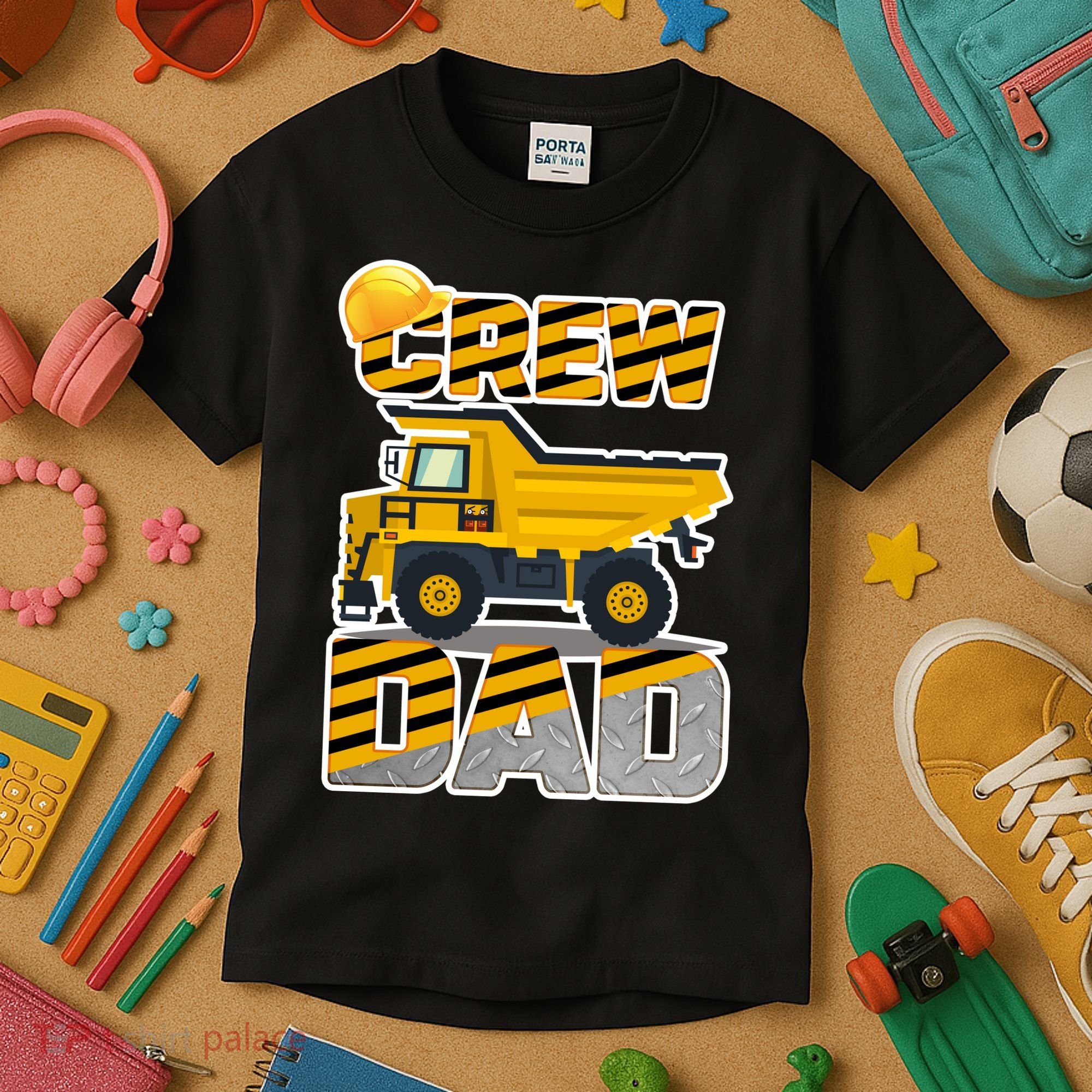 Dad Birthday Crew Construction Party Kids T-Shirt