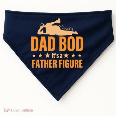 Dad Bod It's A Father Figure Funny  USA-Made Doggie Bandana