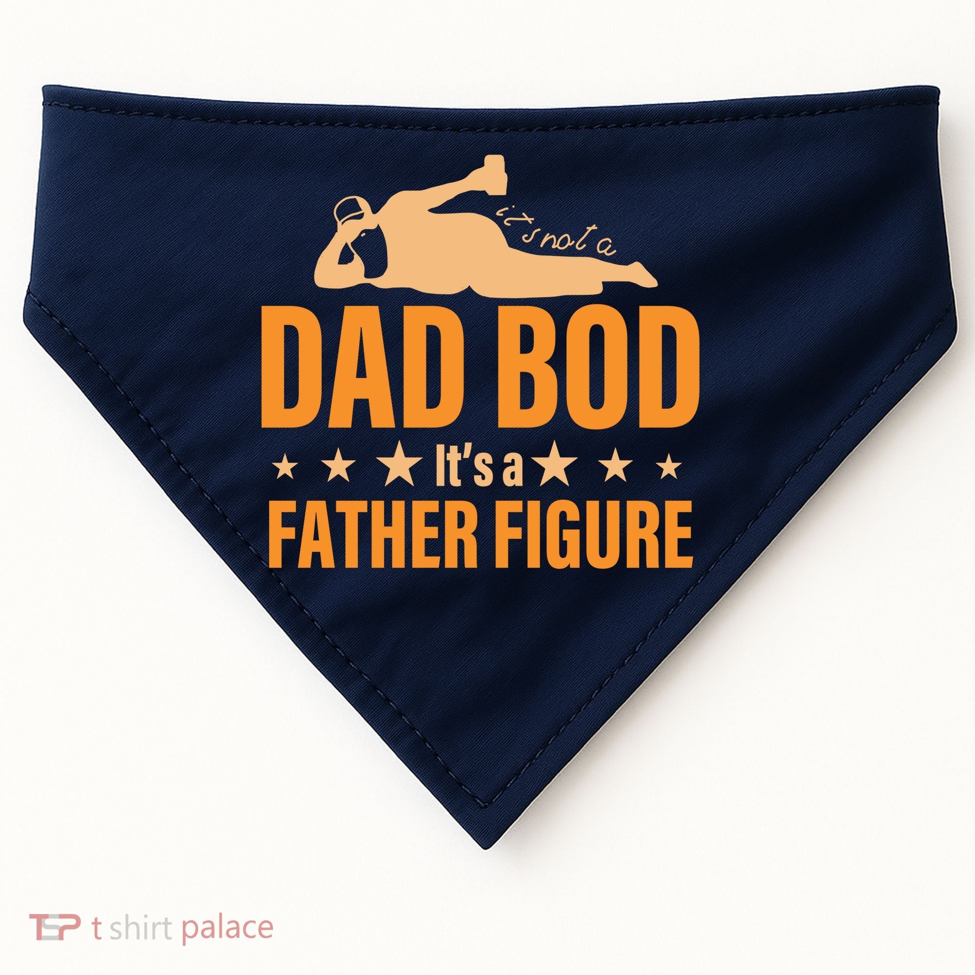 Dad Bod It's A Father Figure Funny  USA-Made Doggie Bandana