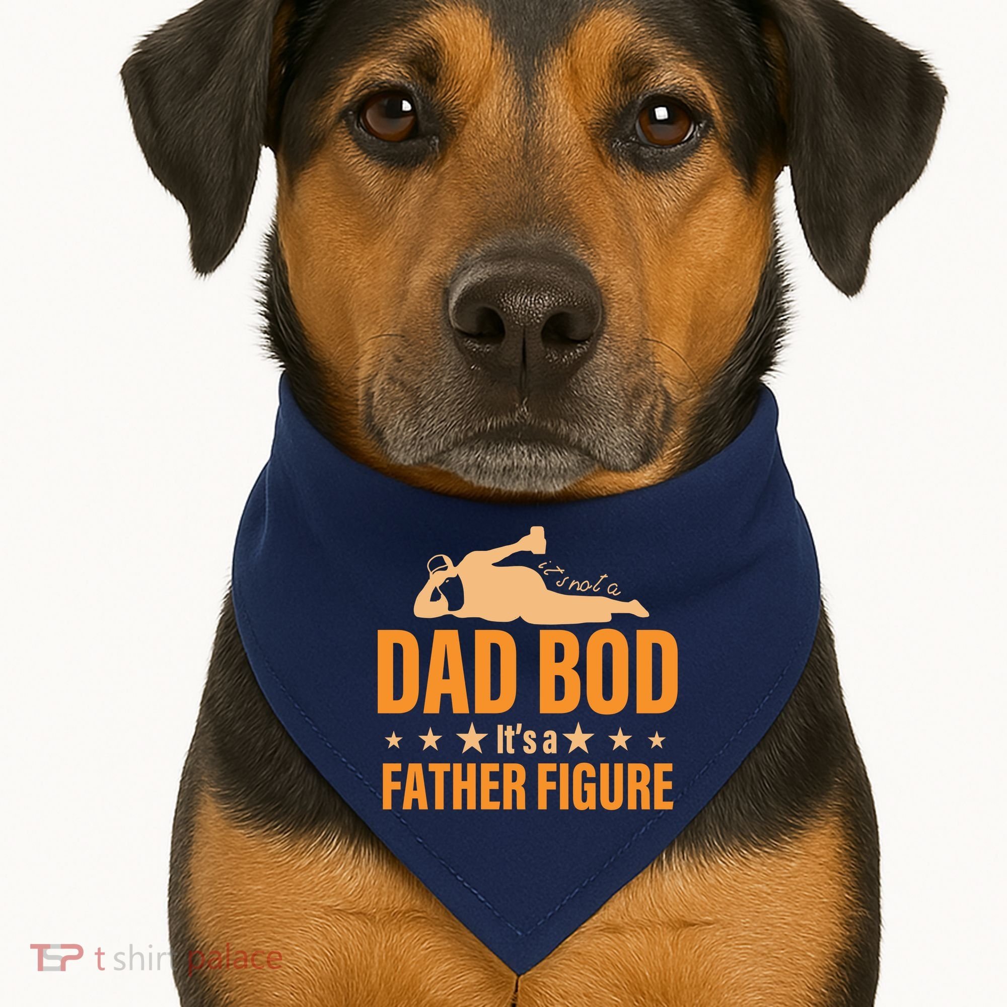 Dad Bod It's A Father Figure Funny  USA-Made Doggie Bandana