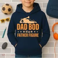 Dad Bod It's A Father Figure Funny  Kids Hoodie thumb 2