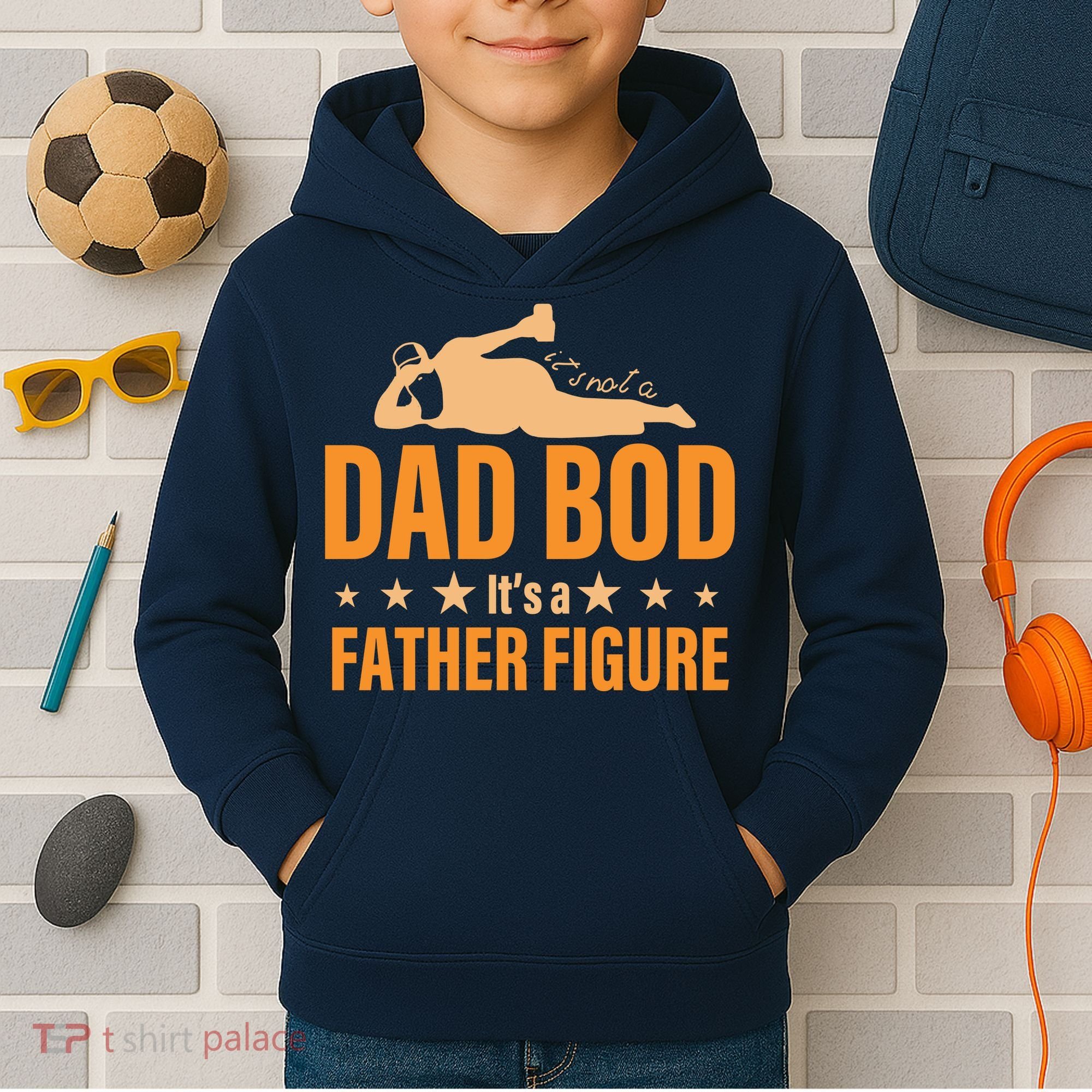 Dad Bod It's A Father Figure Funny  Kids Hoodie