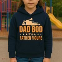 Dad Bod It's A Father Figure Funny  Kids Hoodie thumb 3
