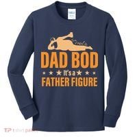 Dad Bod It's A Father Figure Funny  Kids Long Sleeve Shirt thumb 0