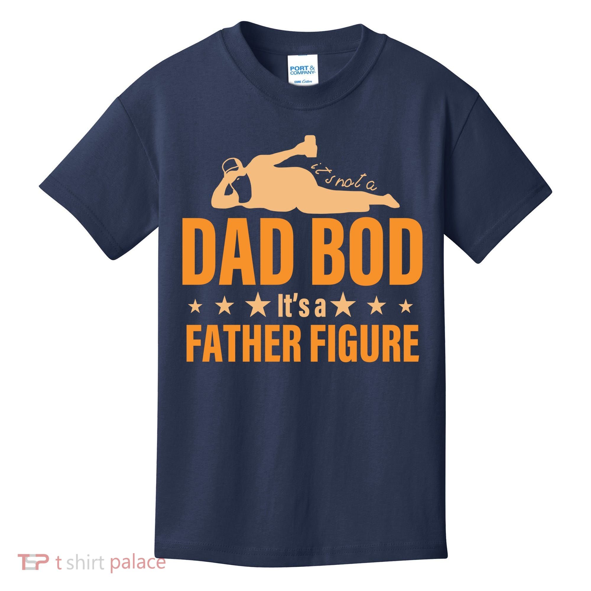 Dad Bod It's A Father Figure Funny  Kids T-Shirt