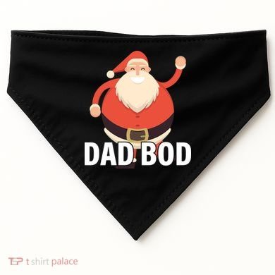 Dad Bod Santa Claus Christmas USA-Made Doggie Bandana