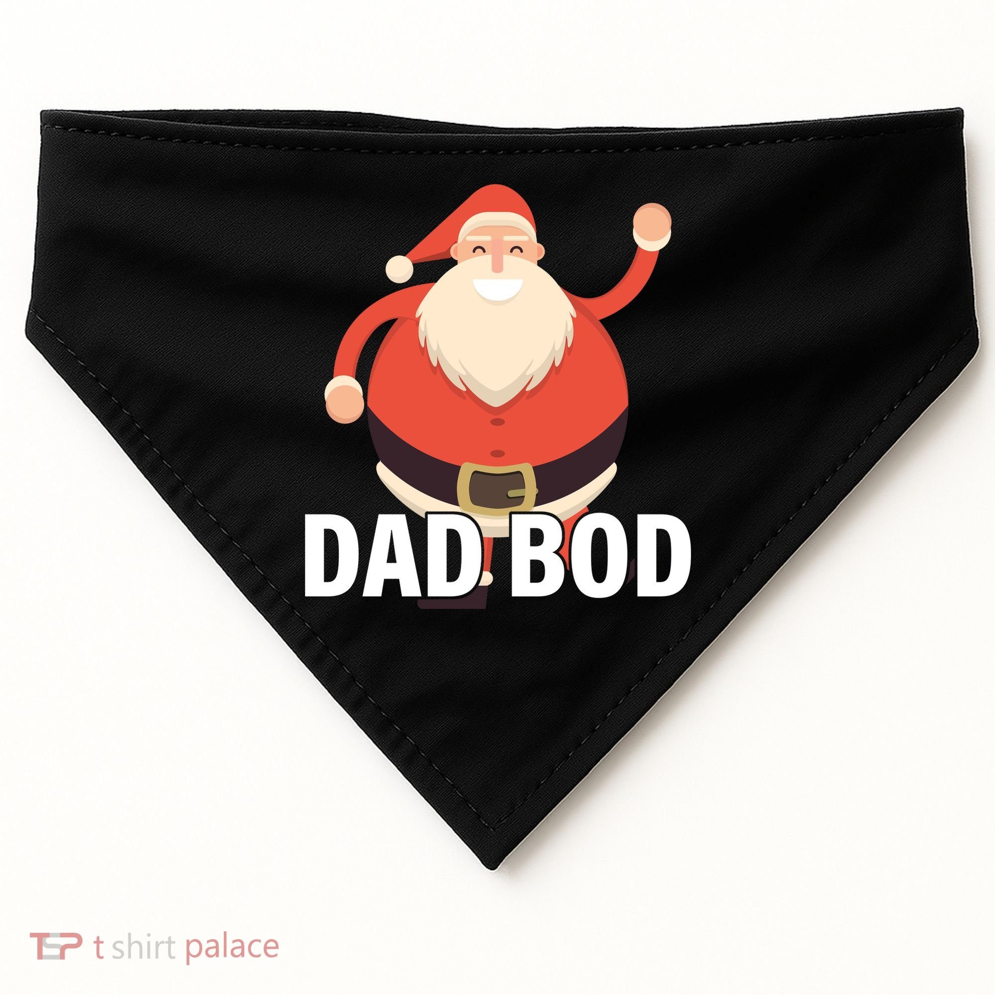 Dad Bod Santa Claus Christmas USA-Made Doggie Bandana