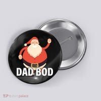 Dad Bod Santa Claus Christmas Button thumb 0
