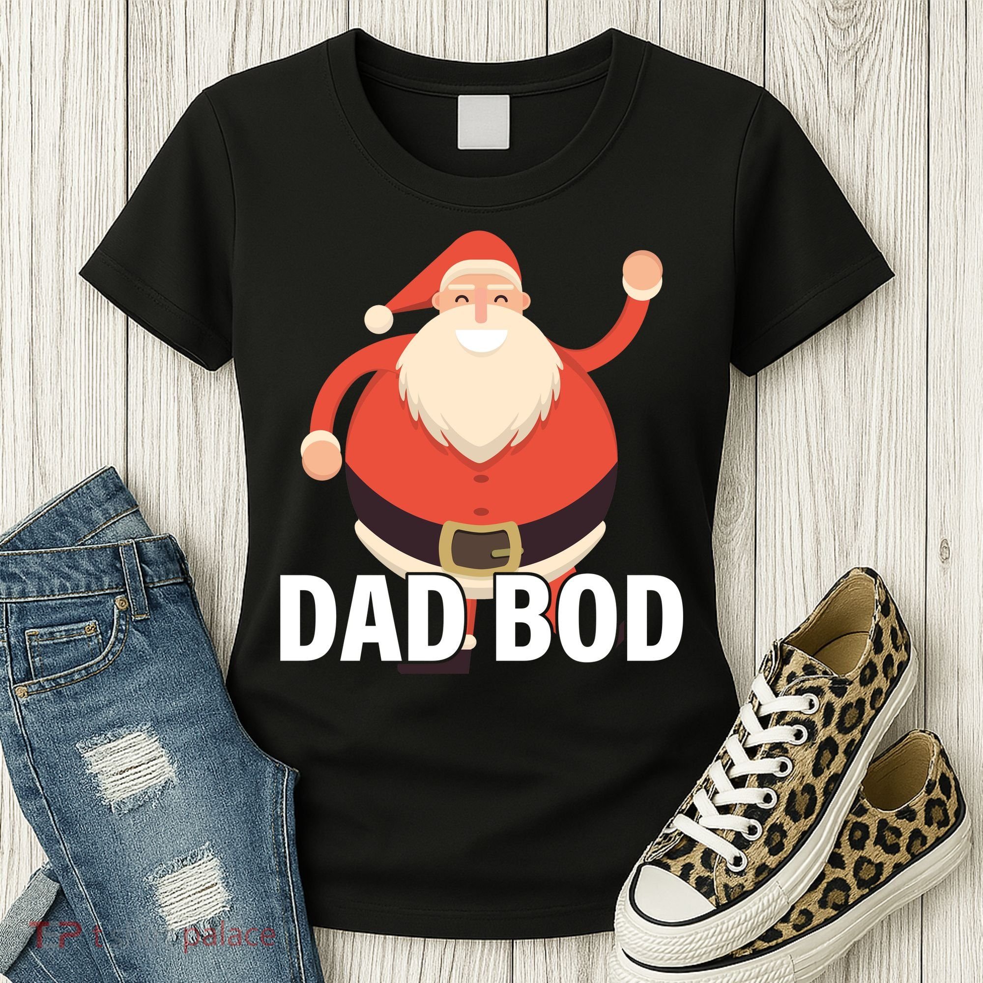 Dad Bod Santa Claus Christmas Women's T-Shirt