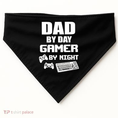 Dad By Day Gamer By Night USA-Made Doggie Bandana