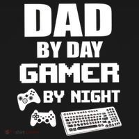 Dad By Day Gamer By Night USA-Made Doggie Bandana thumb 2