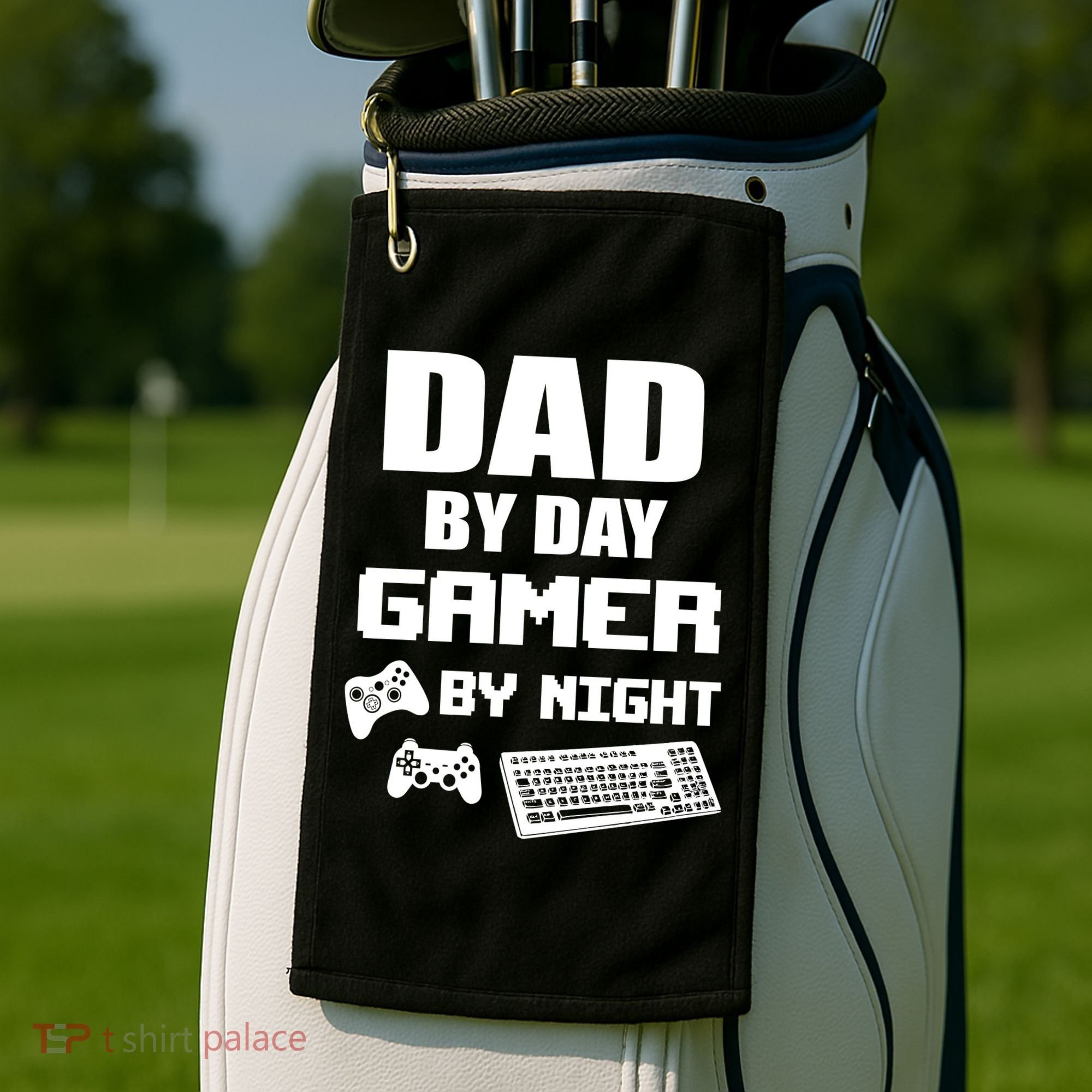 Dad By Day Gamer By Night Golf Towel