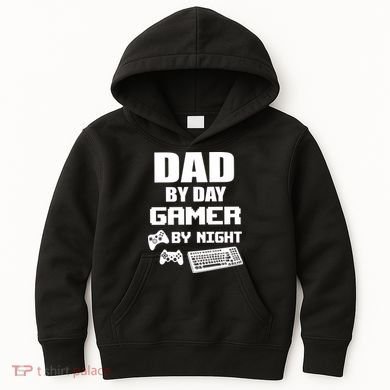 Dad By Day Gamer By Night Kids Hoodie