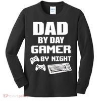 Dad By Day Gamer By Night Kids Long Sleeve Shirt thumb 0