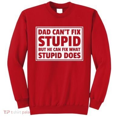 Dad Can't Fit Stupid But He Can What Stupid Does Sweatshirt