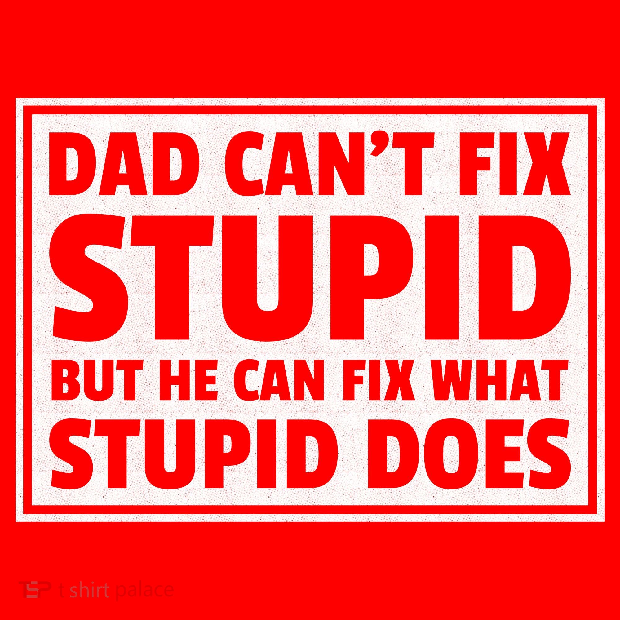 Dad Can't Fit Stupid But He Can What Stupid Does Ornament