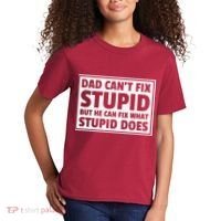 Dad Can't Fit Stupid But He Can What Stupid Does Kids T-Shirt thumb 2