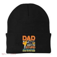 Dad Can't Fix Stupid But He Can Fix What Stupid Does Beanie thumb 0