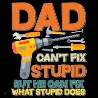 Dad Can't Fix Stupid But He Can Fix What Stupid Does Ornament thumb 1