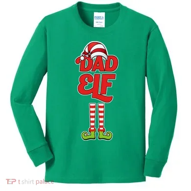 Dad Elf Kids Long Sleeve Shirt