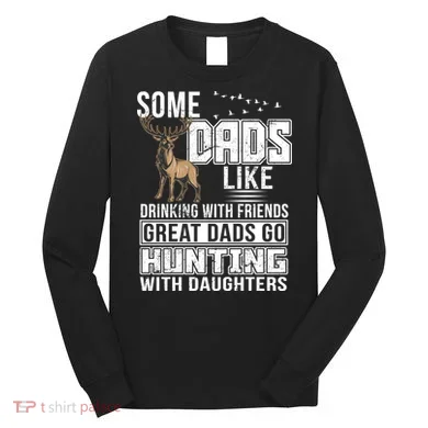 Dad Hunting With Daughters Long Sleeve Shirt