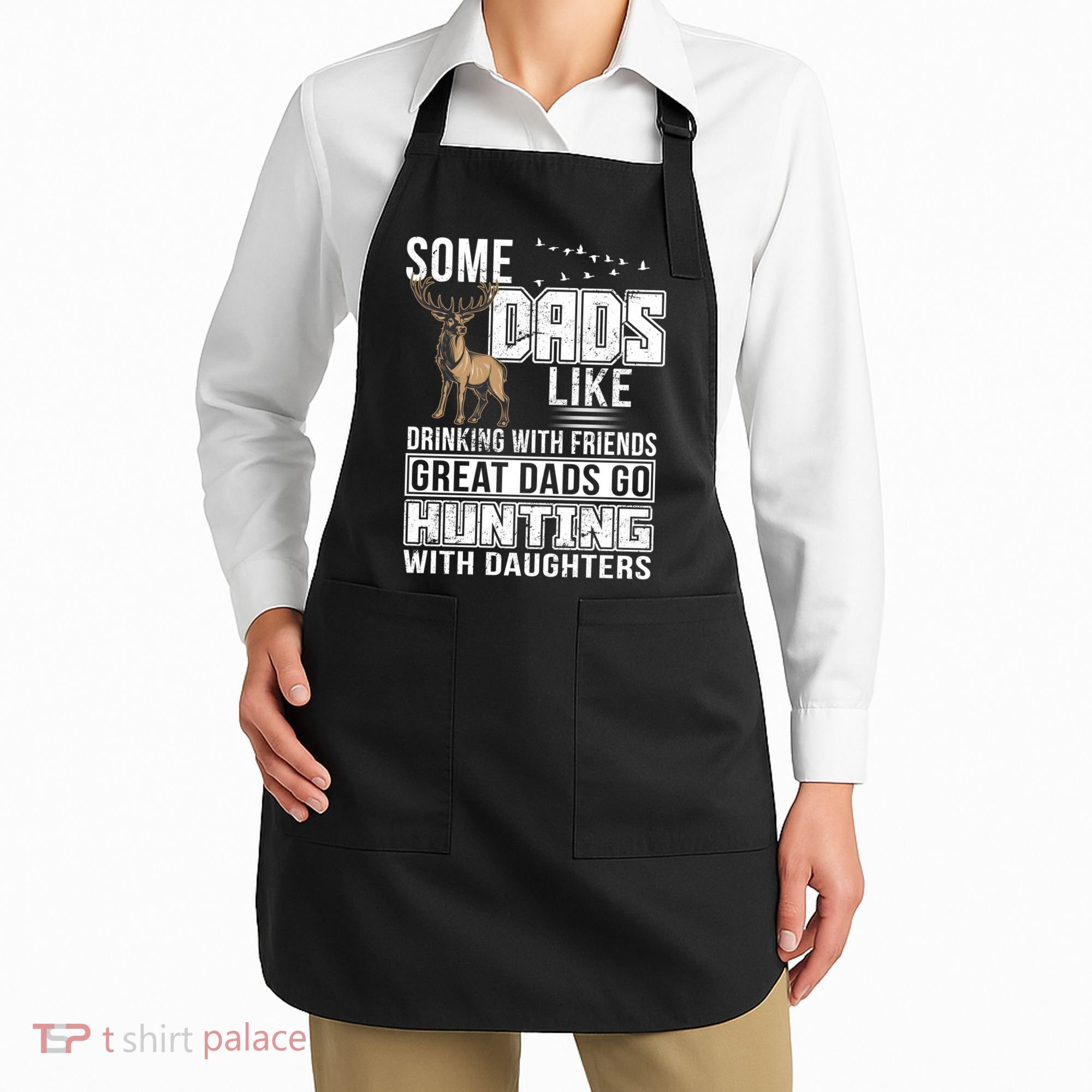 Dad Hunting With Daughters Apron
