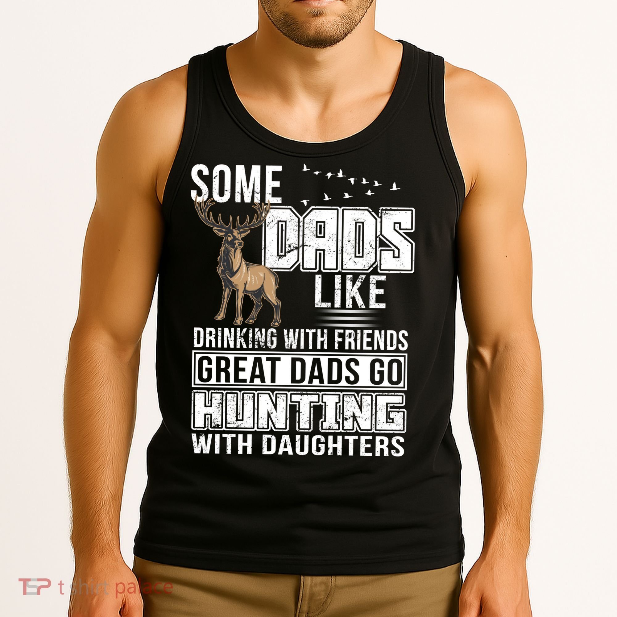 Dad Hunting With Daughters Tank Top