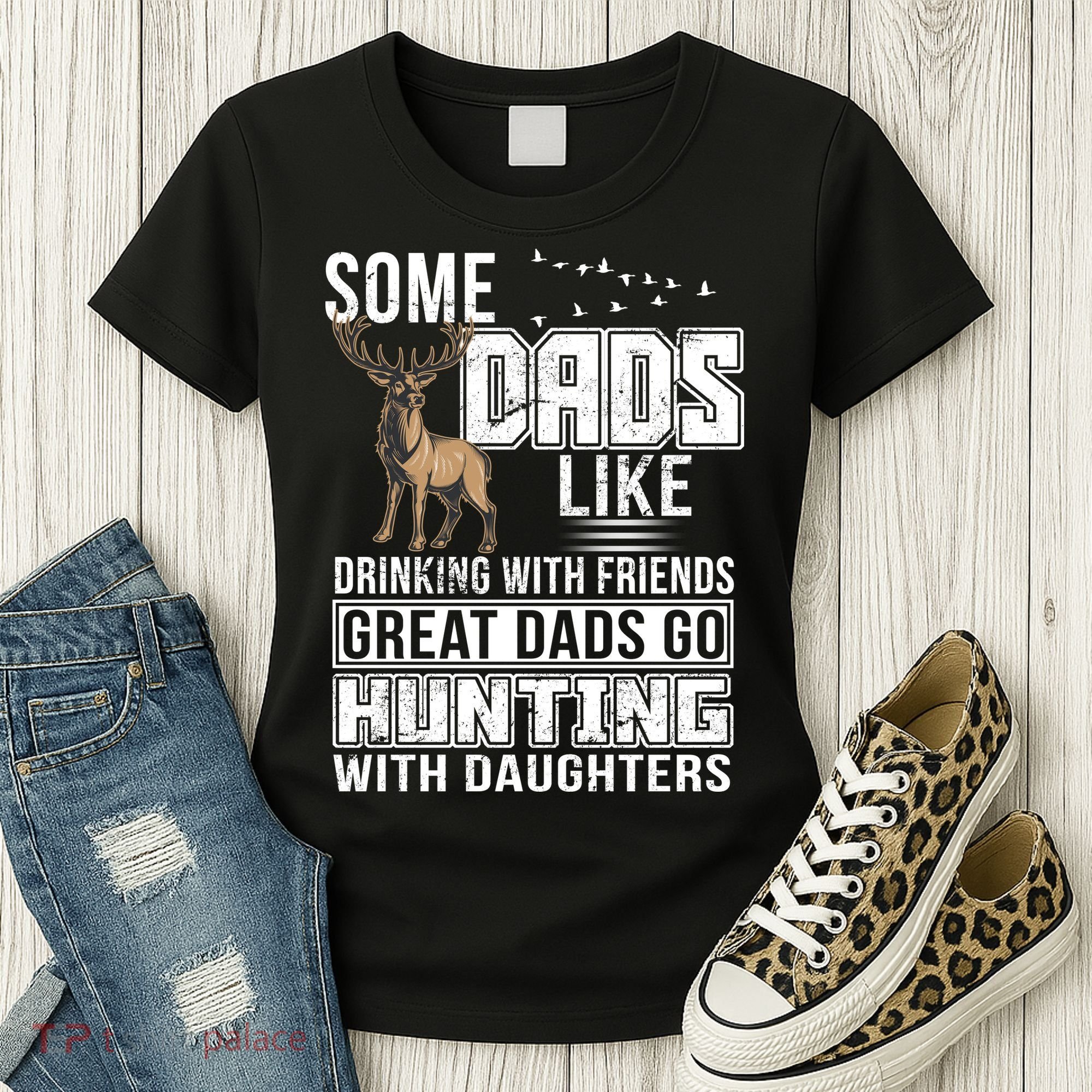 Dad Hunting With Daughters Women's T-Shirt