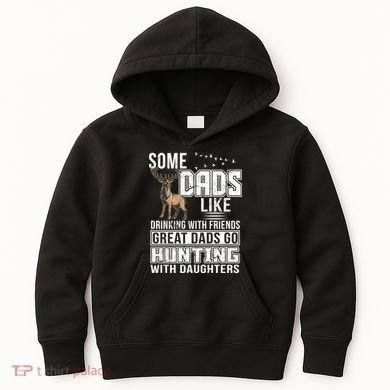 Dad Hunting With Daughters Kids Hoodie