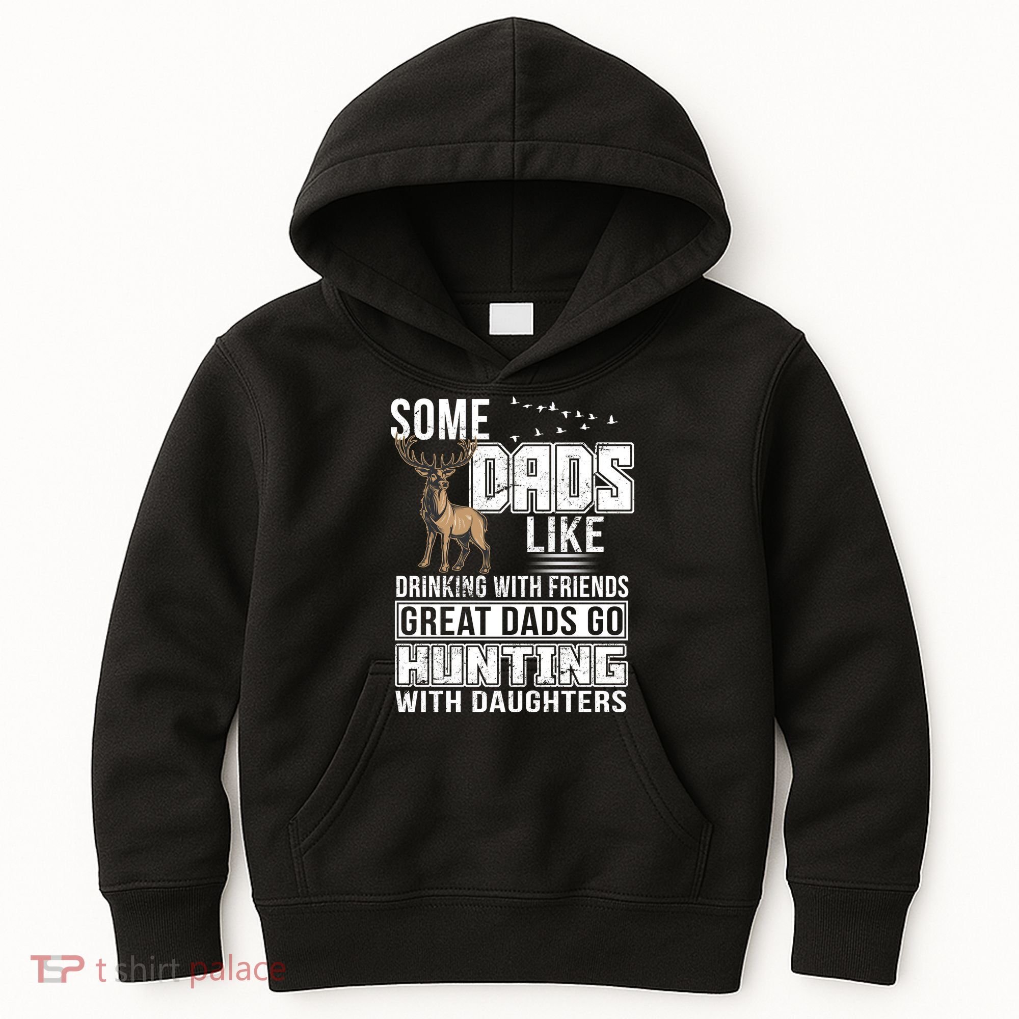 Dad Hunting With Daughters Kids Hoodie