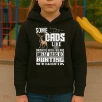 Dad Hunting With Daughters Kids Hoodie thumb 3