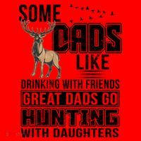 Dad Hunting With Daughters Santa Hat thumb 1