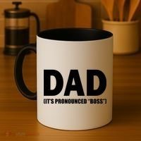 Dad It's Pronounced Boss Coffee Mug thumb 4