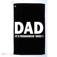 Dad It's Pronounced Boss Golf Towel thumb 0