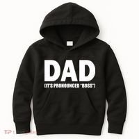 Dad It's Pronounced Boss Kids Hoodie thumb 0