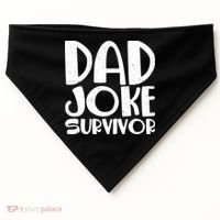 Dad Joke Survivor USA-Made Doggie Bandana thumb 0
