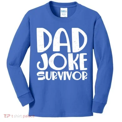Dad Joke Survivor Kids Long Sleeve Shirt