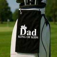 Dad King of Kids Golf Towel thumb 2