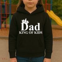 Dad King of Kids Kids Hoodie thumb 3